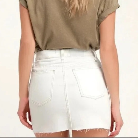 Revolve Pistola Ryder White High-Waisted Denim Mini Skirt - Picture 3 of 14